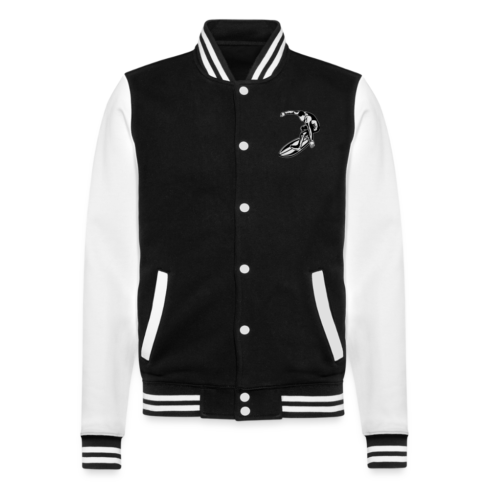 College Sweat Jacket - black/white