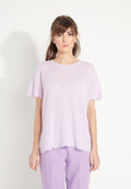 T-shirt col rond cachemire lilas femme - AVA 6