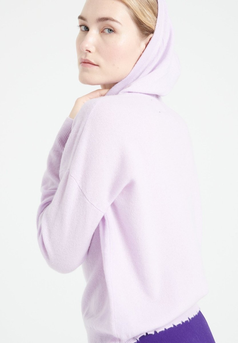 Sweat à capuche cachemire lilas femme - MIA 16