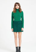 Pull col roulé cachemire vert émeraude femme - MIA 5