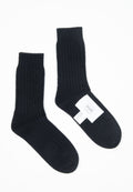 Chaussettes cachemire 4 fils noir - UNI 13